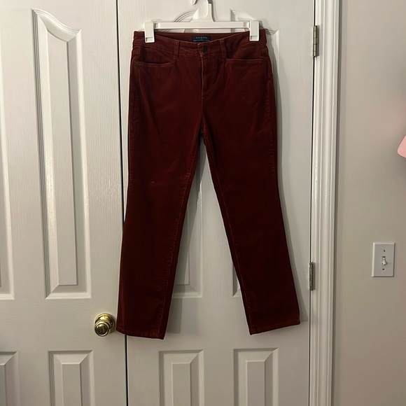 Talbots Womens 8P Burnt Orange Simply Flattering Pocket Straight Corduroy Pants - Picture 1 of 5